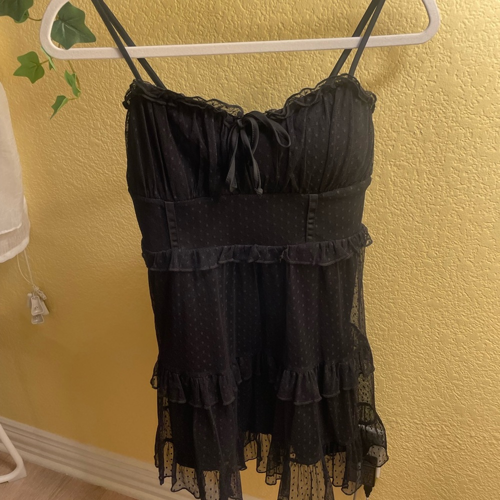 Black lace summer dress